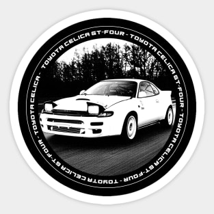 TOYOTA CELICA GT-FOUR ST185 Black 'N White 4 (Black Version) Sticker